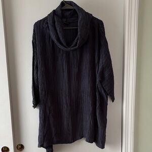 Grizas Crinkled Silk Cowl neck Tunic XL